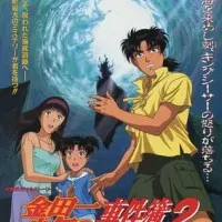 Постер аниме Дело ведёт юный детектив Киндаити: Бойня в отеле «Синева»